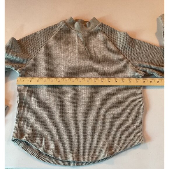 Madewell XS Waffle Knit Long-Sleeve Mock Neck Top Polyester Viscose Blend Casual - Picture 2 of 7